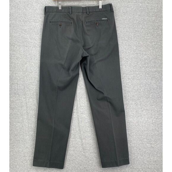 Eddie Bauer Pants Mens 34 Grey Straight Leg Flat Front Outdoor Casual Cotton - Picture 3 of 13